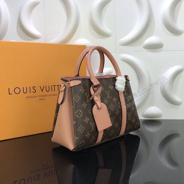 LV包 LV女包 M44898 SoufflotBB手袋 LV老花手提包 LV老花配皮 LV單肩斜挎包  ydh3341